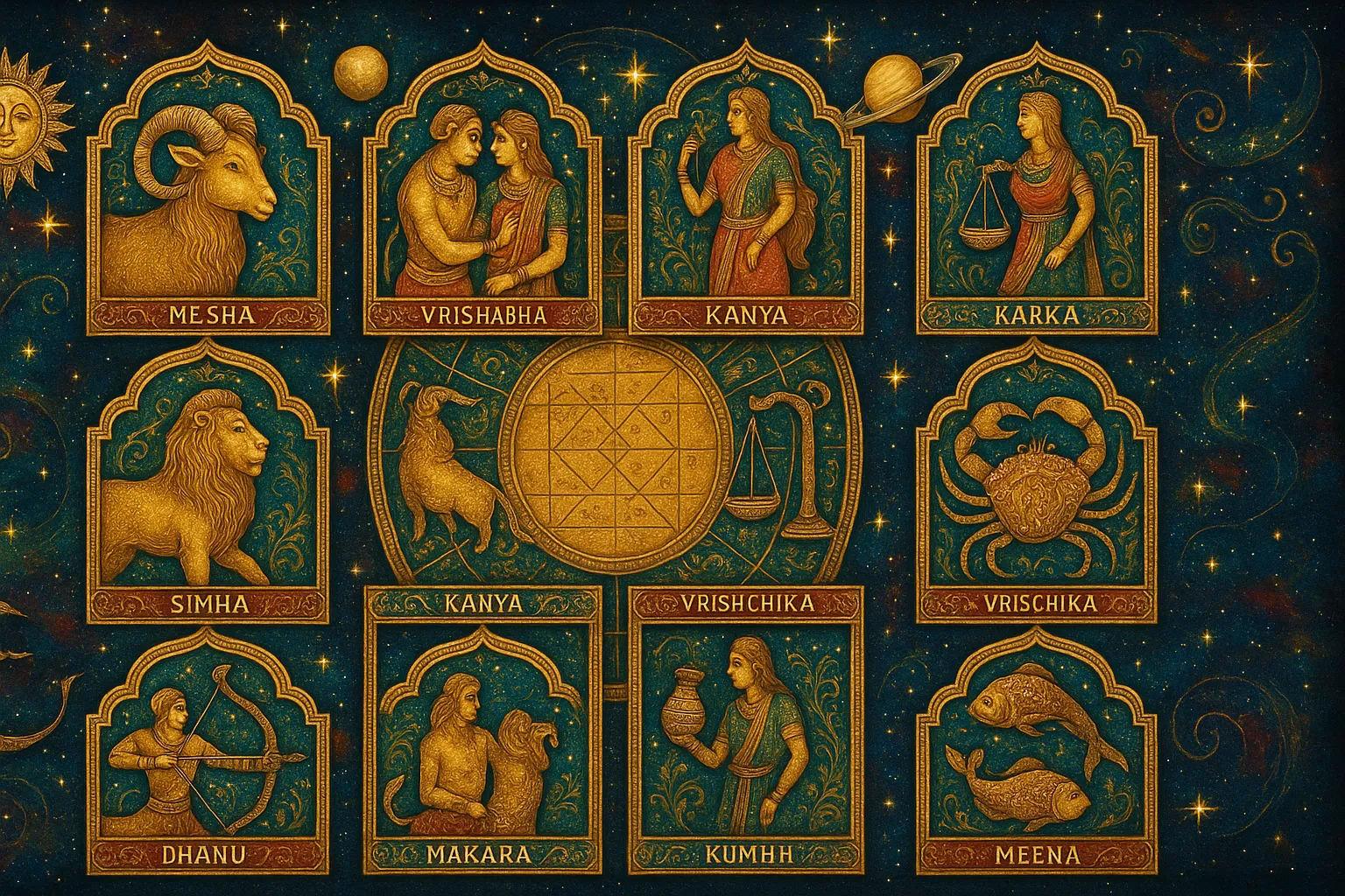 Saturn, Mars, Rahu, Ketu in tense positions